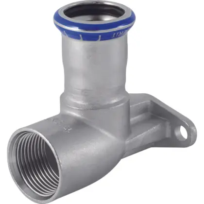 Geberit Mapress RVS muurplaat 90gr lang 15x1/2 Geberit 33423