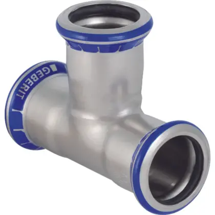 Geberit Pers-T inox 22mm FFF (drink)water Geberit Mapress RVS 31004