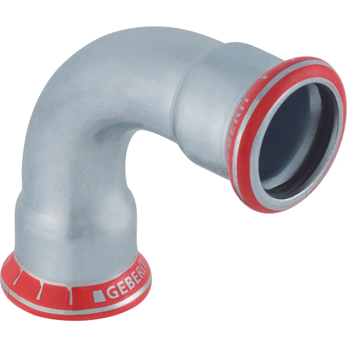 Geberit Persbocht staal 42mm FF 90° verwarming Geberit Mapress C-Staal 23107