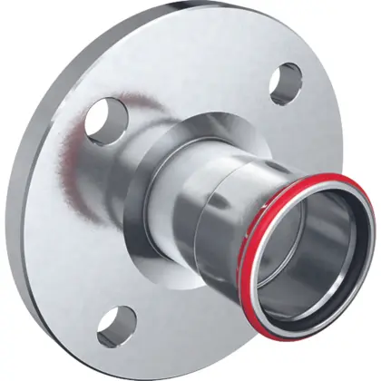 Geberit Persflensovergang staal DN100 x 108mm verwarming PN10/16 Geberit Mapress C-Staal 23761