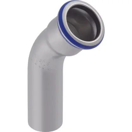 Geberit Persinsteekbocht inox 22mm MF 45° (drink)water Geberit Mapress RVS 30704