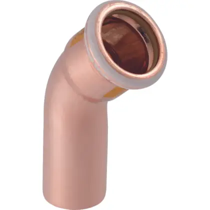 Geberit Persinsteekbocht koper 15mm MF 45° gas Geberit Mapress Koper 34521