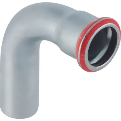 Geberit Persinsteekbocht staal 108mm MF 90° verwarming Geberit Mapress C-Staal 20311