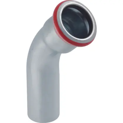 Geberit Persinsteekbocht staal 42mm MF 45° verwarming Geberit Mapress C-Staal 23707