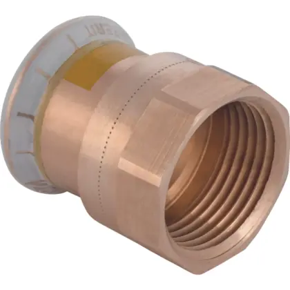 Geberit Persovergangsstuk koper 22mm x 1/2" F gas Geberit Mapress Koper 34686