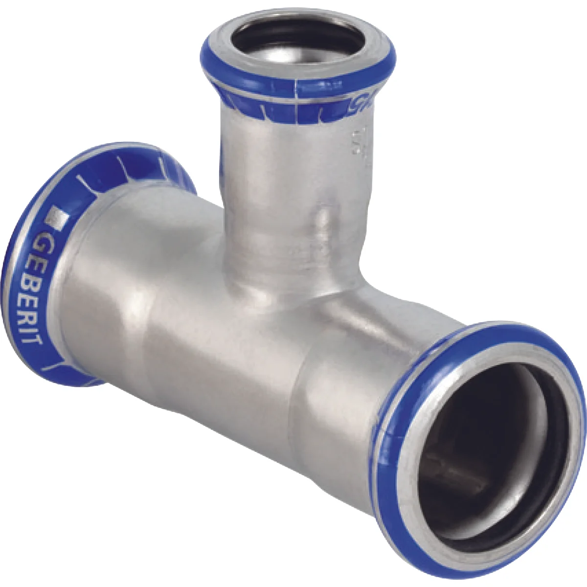 Geberit Persverloop-T inox 35x15x35mm FFF (drink)water Geberit Mapress RVS 31212