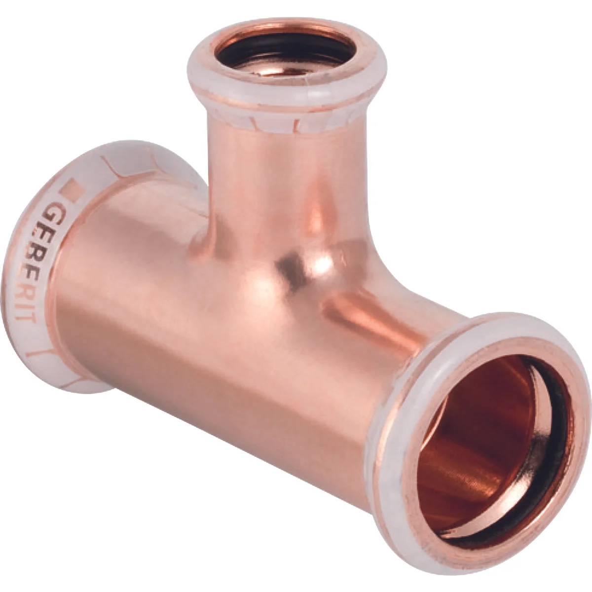 Geberit Persverloop-T koper 15x22x15mm FFF (drink)water Geberit Mapress Koper 61104
