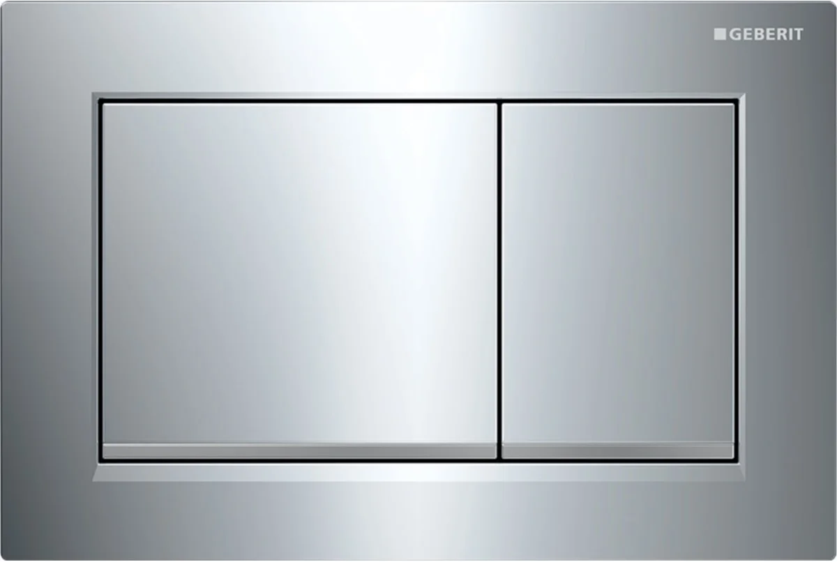 Geberit Duwplaat Geberit Omega30 tweeknops kunststof chroom glanzend 115.080.KH.1