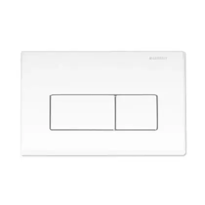 Geberit Duwplaat Geberit Kappa50 tweeknops inox wit glanzend 115.260.11.1