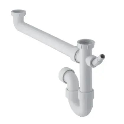 Geberit GEBERIT 152839111 SIFON VR DUBB SPOELTAFEL PP WIT 6/4X40 Geberit 152.839.11.1