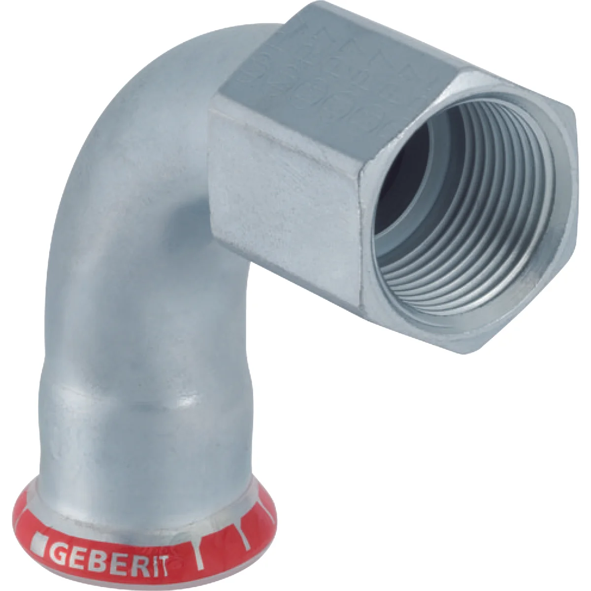 Geberit Persovergangsbocht staal 28mm x 3/4" F 90° verwarming Geberit Mapress C-Staal 20559