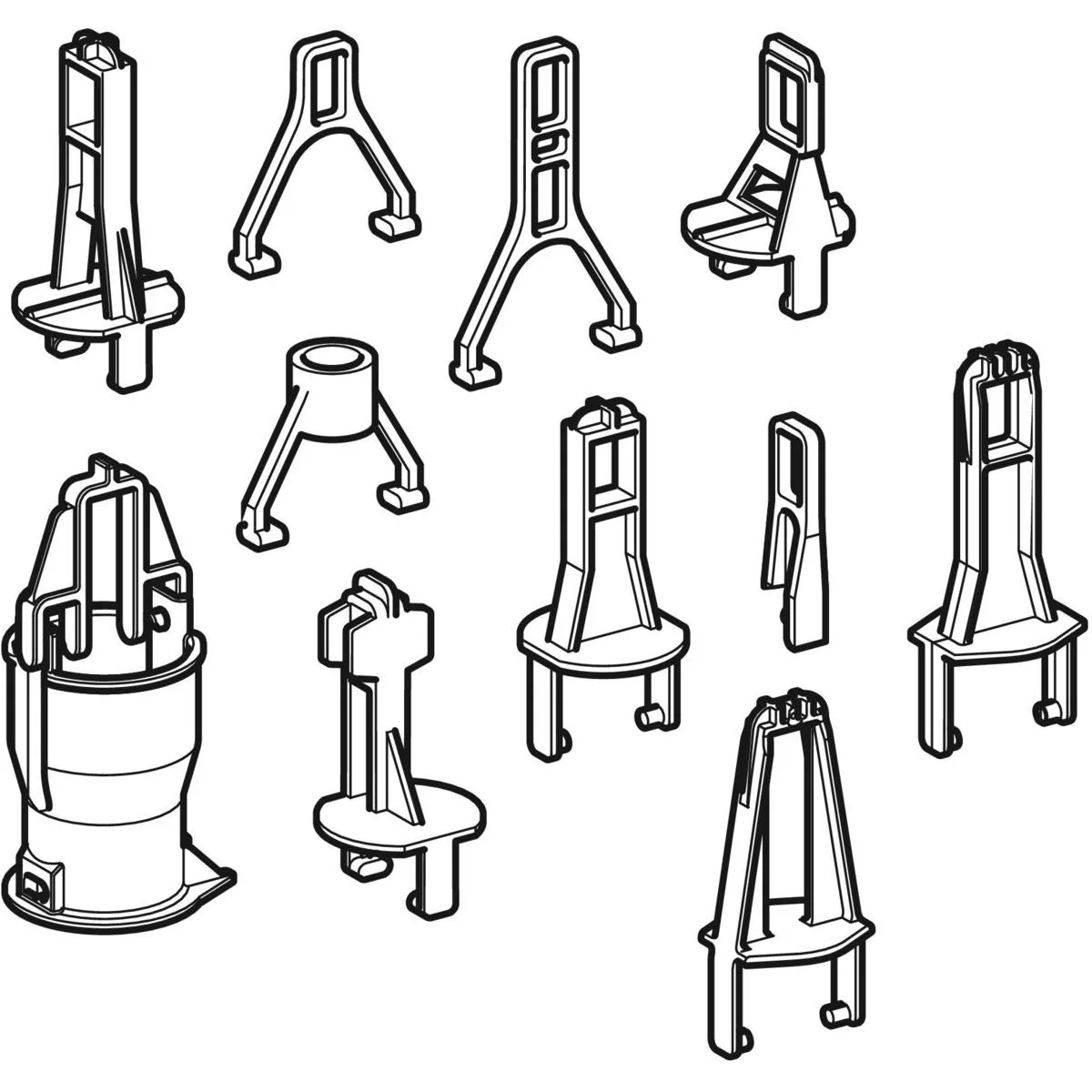 Geberit GEBERIT 241167001 UNIVERS BEUGELSET VR KLOK SPOELRESERV. 241.167.00.1