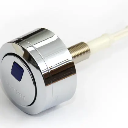 Geberit GEBERIT 241800KD1 TWEE-TOETSEN DUWKNOP VOOR VERVANGMECHANISME GLANSVERCHROOMD / BLAUW 241.800.KD.1