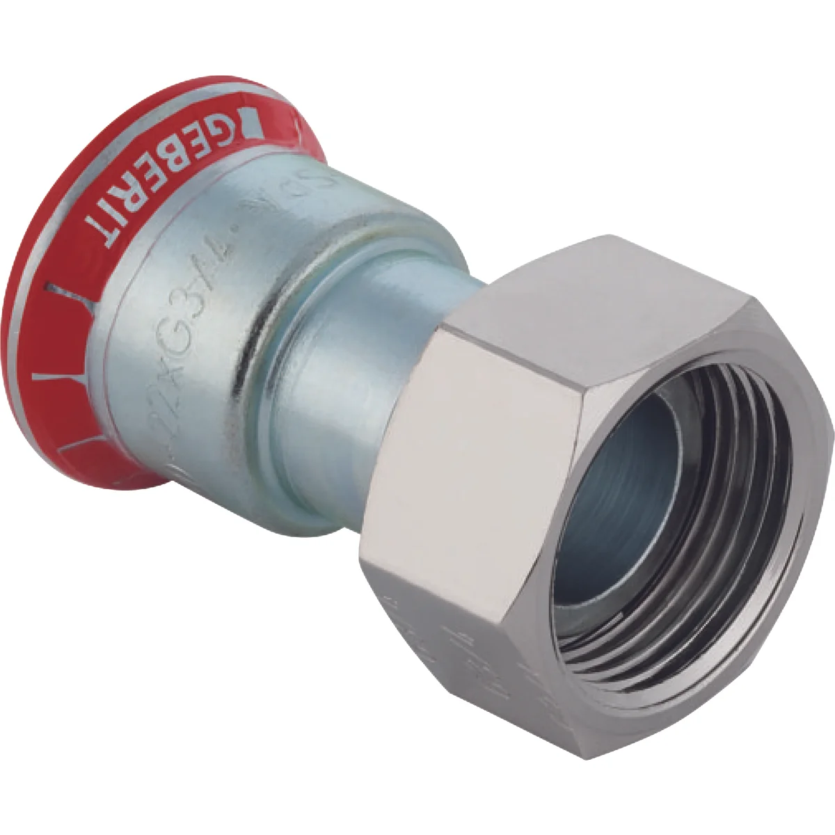 Geberit Persaansluitkoppeling staal 18mm x 1/2" FF verwarming Geberit Mapress C-Staal 25048