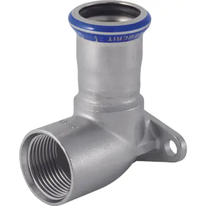 Geberit Mapress RVS muurplaat 90gr 15x1/2 Geberit 33403