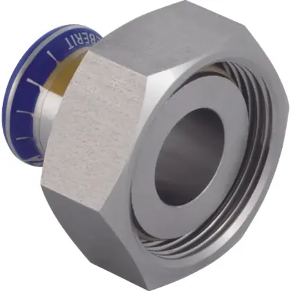 Geberit Persovergangsstuk inox 22mm x 1.3/8" F gas Geberit Mapress RVS 34161