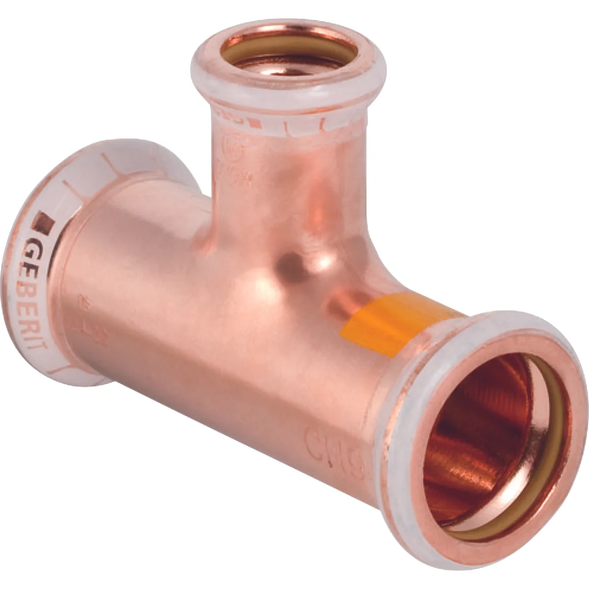 Geberit Persverloop-T koper 18x15x18mm FFF gas Geberit Mapress Koper 34535