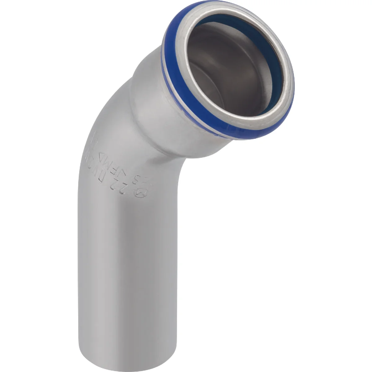 Geberit Persinsteekbocht inox 28mm MF 45° solar Geberit Mapress FKM RVS 50245