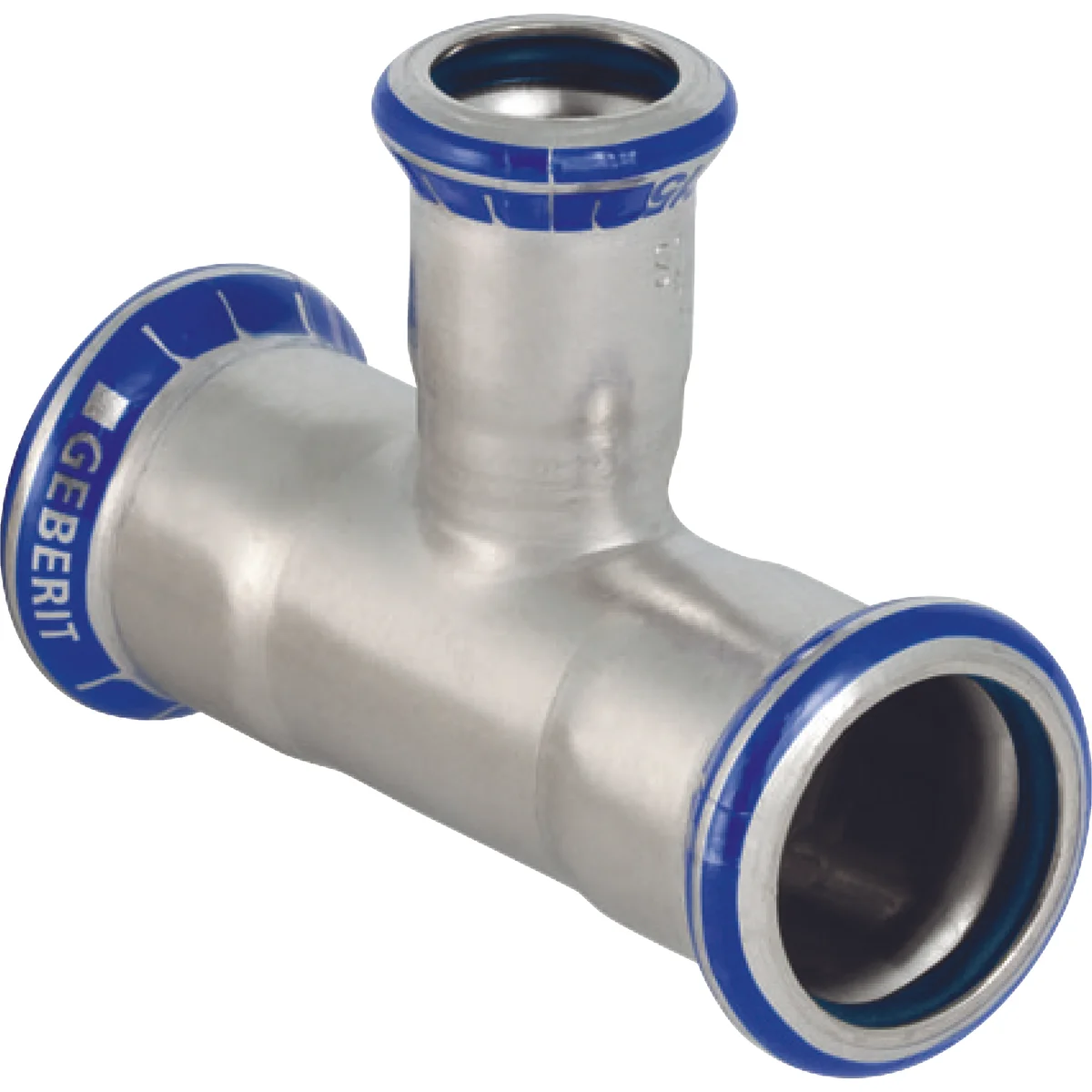 Geberit Persverloop-T inox 22x15x22mm FFF solar Geberit Mapress FKM RVS 50357