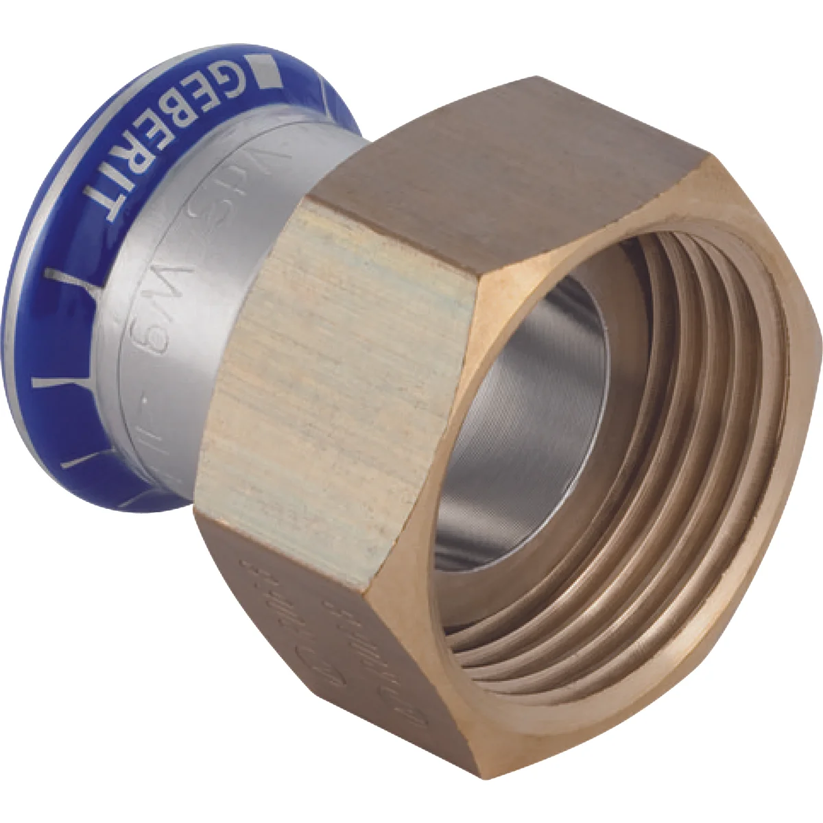 Geberit Persaansluitkoppeling inox 28mm x 1" FF solar Geberit Mapress FKM RVS 50664