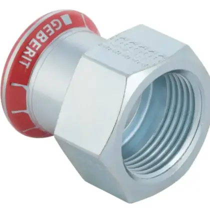 Geberit Persverloopstuk staal 1/2"x15mm MF solar Geberit Mapress FKM C-Staal 51484