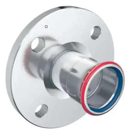 Geberit Persflensovergang staal DN25 x 28mm solar PN10/16 Geberit Mapress FKM C-Staal 51675