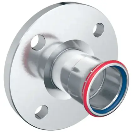 Geberit Persflensovergang staal DN32 x 35mm solar PN10/16 Geberit Mapress FKM C-Staal 51676