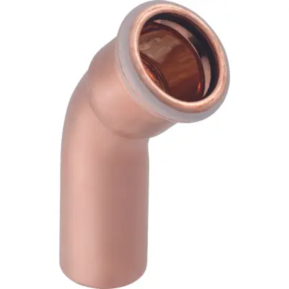 Geberit Persinsteekbocht koper 28mm MF 45° (drink)water Geberit Mapress Koper 60705