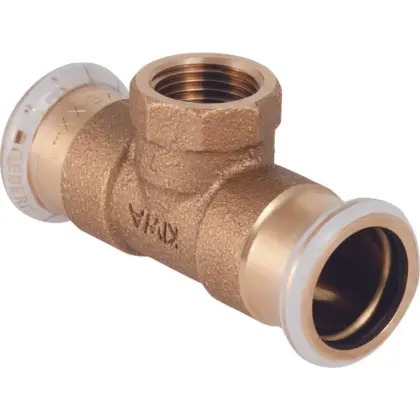 Geberit Persovergangs-T-stuk koper 35 x 1/2" x 35F (drink)water Geberit Mapress Koper 61362