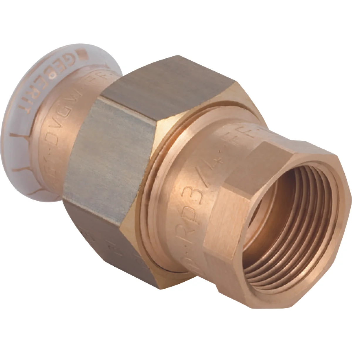 Geberit Pers-3-delige koppeling koper 35 x 5/4" F (drink)water Geberit Mapress Koper 65486