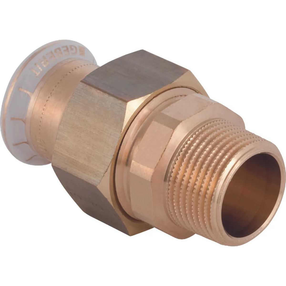 Geberit Pers-3-delige koppeling koper 18 x 3/4" M (drink)water Geberit Mapress Koper 65542