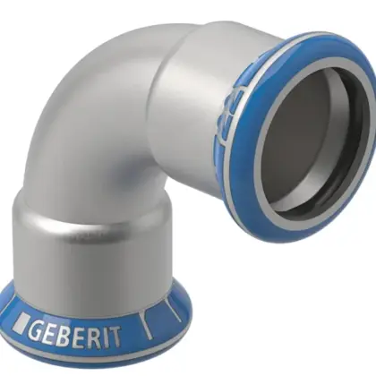 Geberit Persbocht inox 28mm FF 90° (drink)water Geberit Mapress RVS LABS-vrij 80105