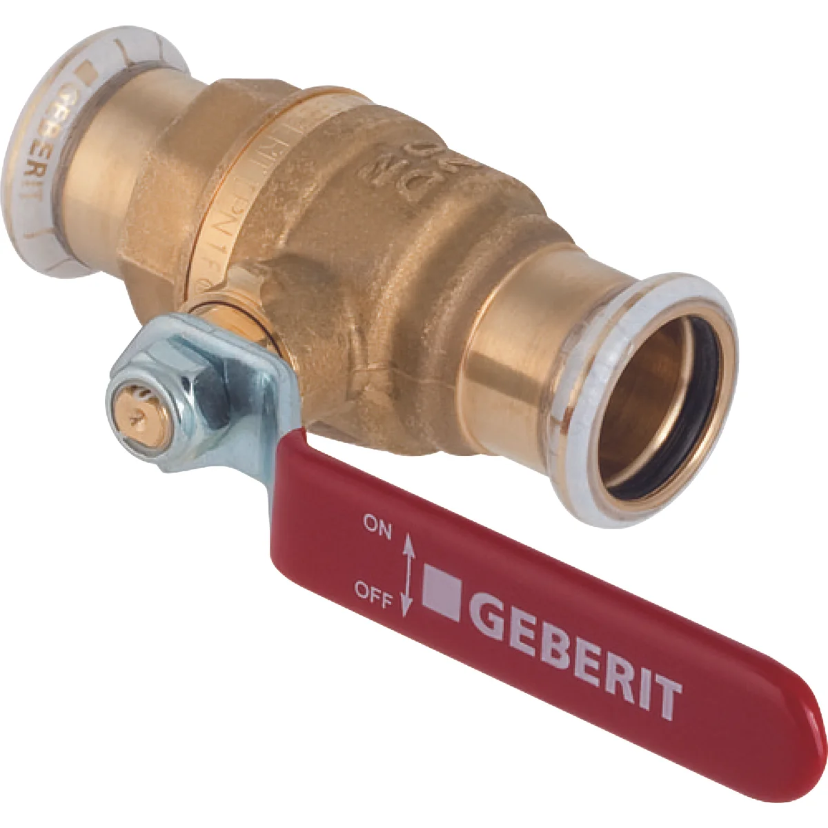 Geberit Mapress kogelkraan CW617N geen drinkwater d=35mm PN=16bar met bedieningshendel Geberit 94926