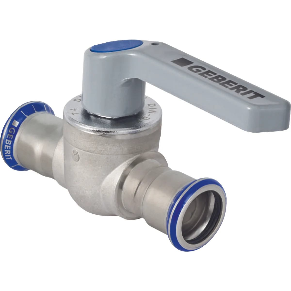Geberit Mapress RVS kogelkraan d: 54mm PN: 10bar met bedieningshendel geberit 94958