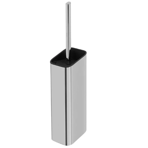 Geesa Shift toiletborstel met houder (zwarte deksel en borstel) - chroom 919911-02-06