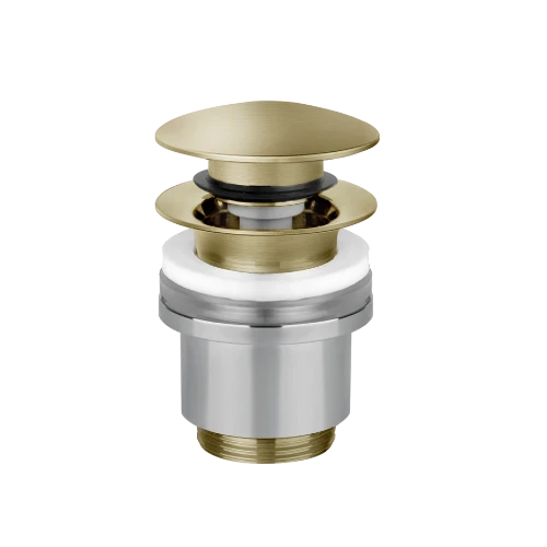 Gessi 01408#727 Gessi Technical Accessories Afvoerplug "Stop&Go" Wastafel met overloop Brushed Brass PVD