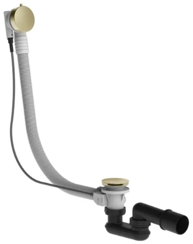 Gessi Technical Accessories Waste van polyethyleen Bad. Lengte kabel 57,5 cm Brushed Brass PVD PF01452#727