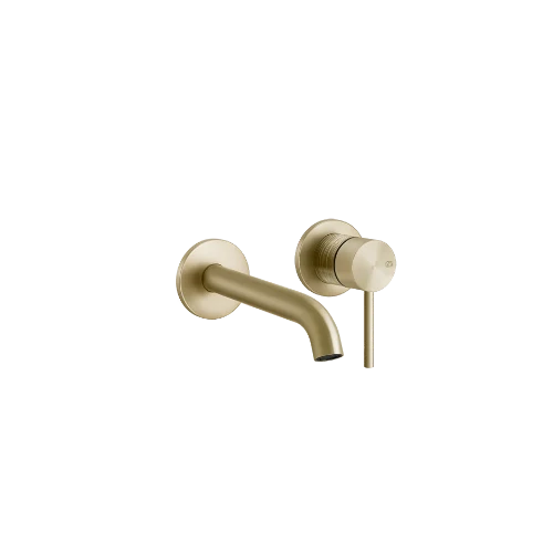 Gessi Trame Extern deel Wand-Mengkraan Wastafel, middelgrote uitloop zonder waste Brushed Brass PVD PF54383#727