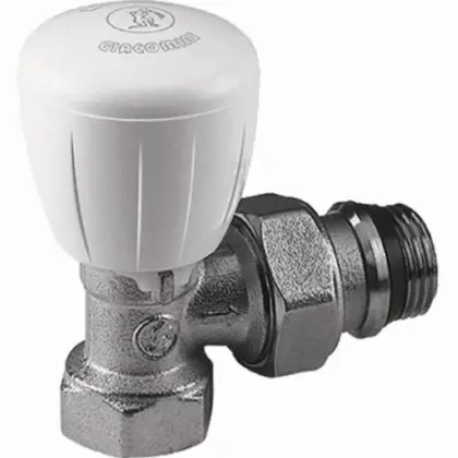 Giacomini R421X133 Giacomini haakse thermostatiseerbare radiatorkraan 1/2 x 1/2 - zelfdichtend staartstuk