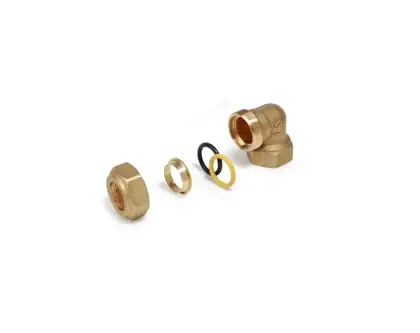 Giacomini R563Y114 Giacomini R563 knelkopp haaks koper/stalenbuis - fxknel 1/2 X15