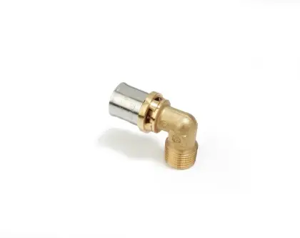 Giacomini RM127Y037 Giacomini RM127 perskoppeling overgangsbocht MF 1/2 x 20 mm