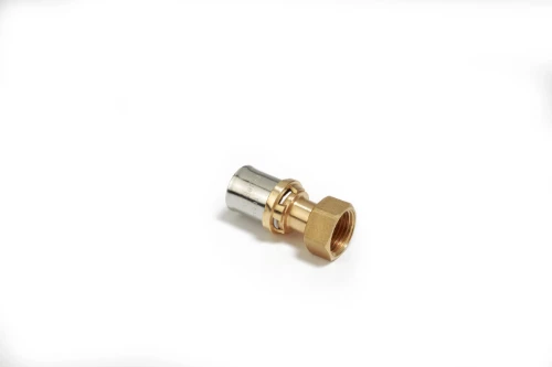 Giacomini RM179Y093 Giacomini RM179SP pers 2-delige koppeling met losse moer vlak dichtend FF 50 x 6/4 F