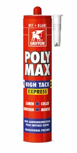 Griffon Poly Max High Tack MS-polymeer kit 310 ml - wit 6303764