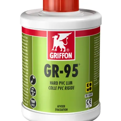 Griffon GR-95 dunne PVC lijm voor afvoer 1000ml traagdrogend griffon 6113195