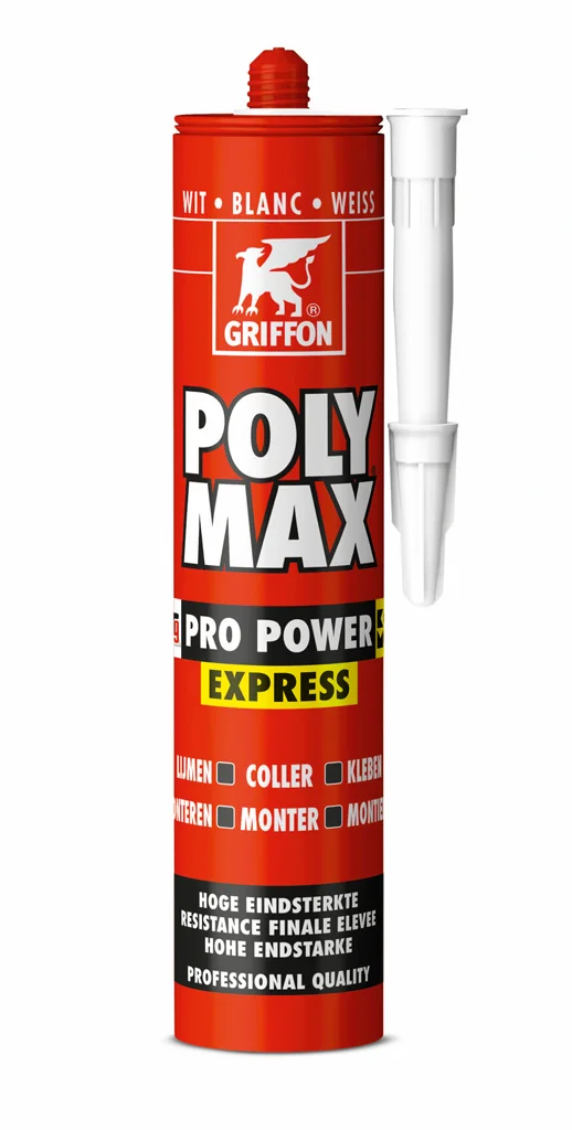Griffon Tube lijmkit poly max pro power express wit 435gr griffon 6306289