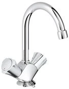 Grohe Costa L wastafelmengkraan - chroom - met draaibare bek - met kettinghouder 21337001