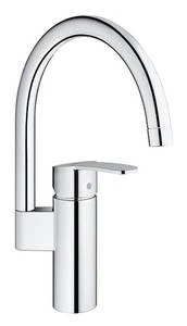 Grohe Eurostyle Cosmopolitan eengreepskeukenmengkraan met hoge uitloop - chroom - draaibare uitloop 30221002