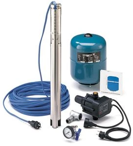 Grundfos 96160908 Grundfos SQ3-40 bronpomp met presscontrol pc 15-30 m kabel-18 l membraanvat