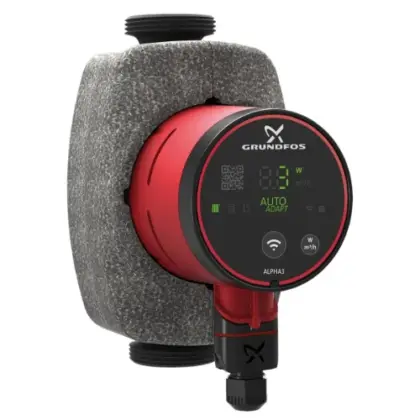 Grundfos 99371959 Grundfos Alpha 3 circulatiepomp 25-60 - 1x230V - A-label - 180 mm - auto-adapt - met isolatieschaal