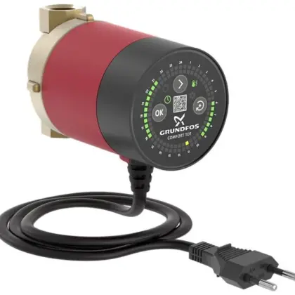 Grundfos Circulatiepomp Grundfos COMFORT TIMER & TEMPERATURE 10bar . L=80mm . Hmax=1.2m . 1/2"F . sanitaire toepassing 15-14 B TDT 93093537